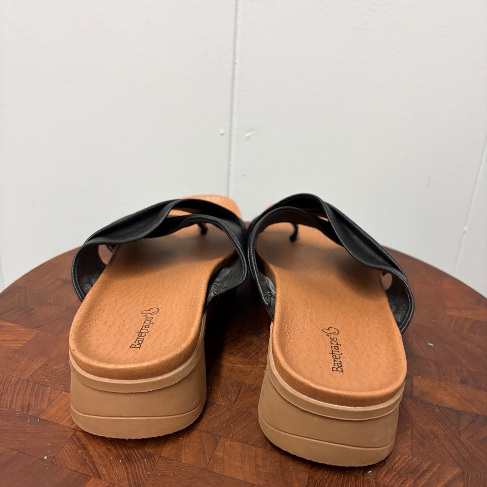 Baretraps Geraldine Black Wedge Sandals Women's Size 8.5 - Picture 4 of 7